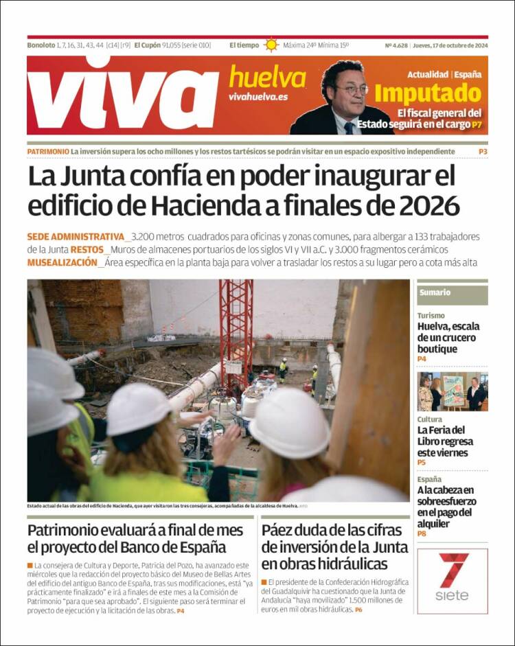 Portada de Viva Huelva (España)