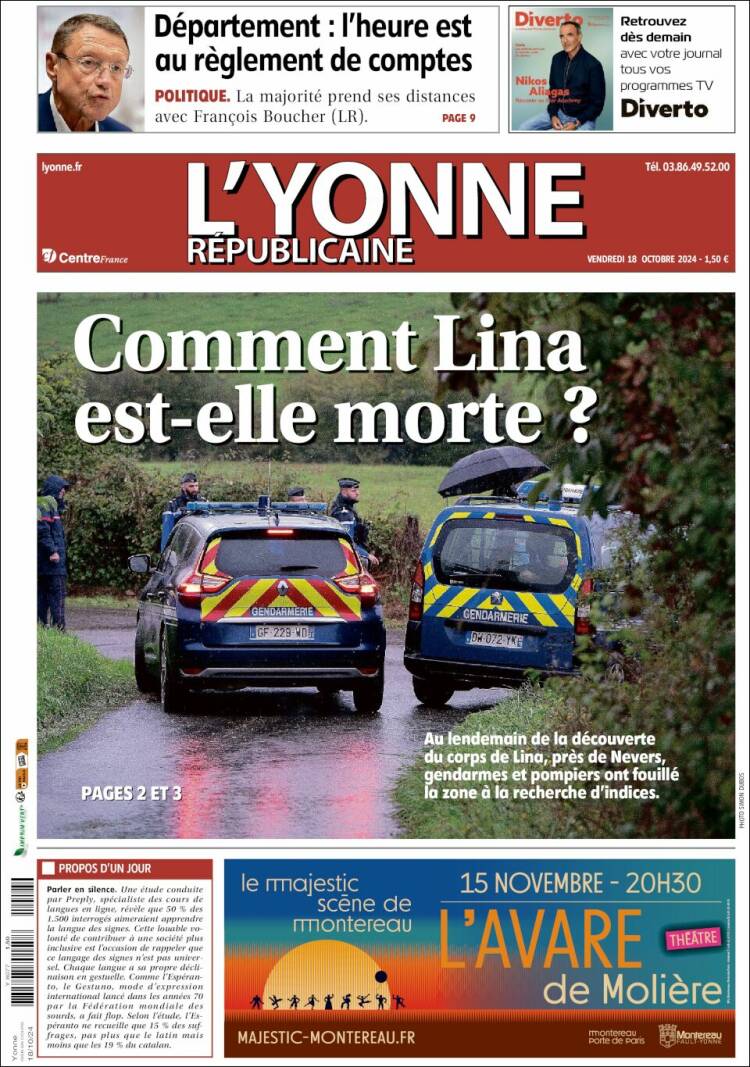 Portada de L'Yonne-Républicaine (Francia)