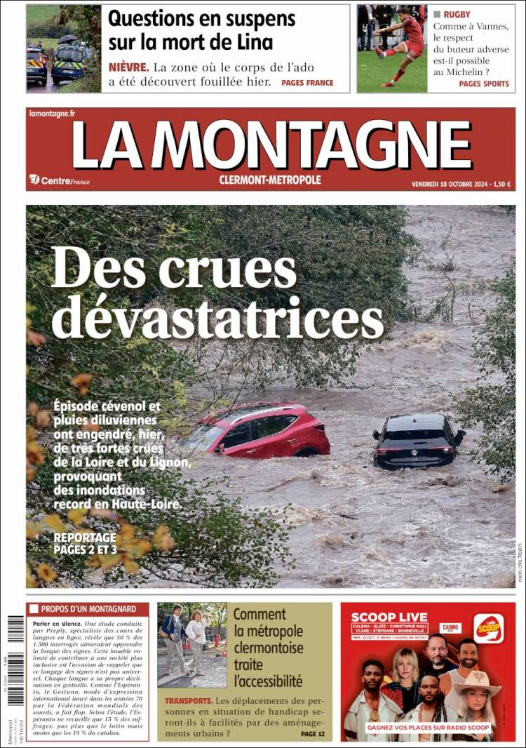 Portada de La Montagne (Francia)