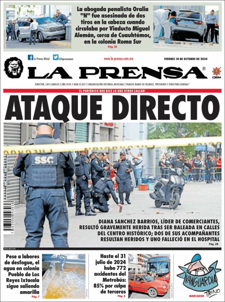 Portada de La Prensa (México)