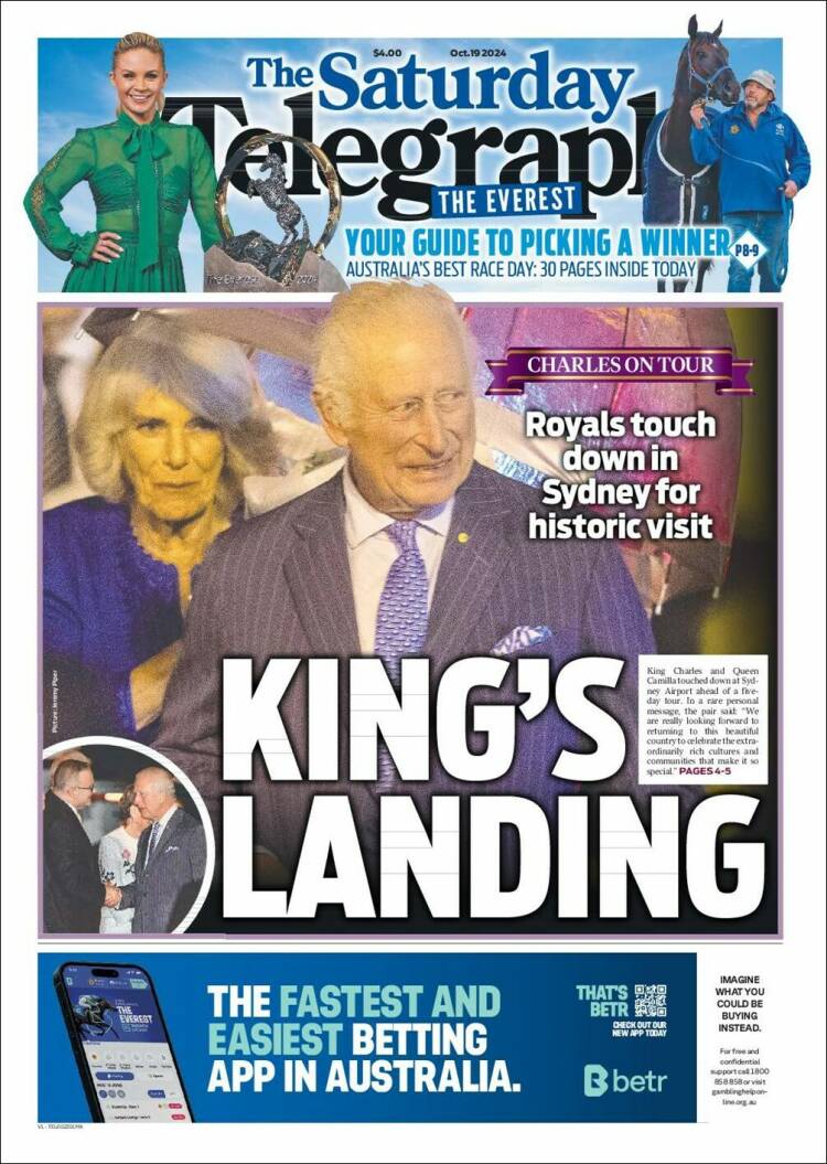 Portada de The Daily Telegraph (Australia)