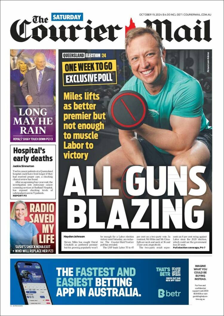 Portada de The Courier-Mail (Australia)