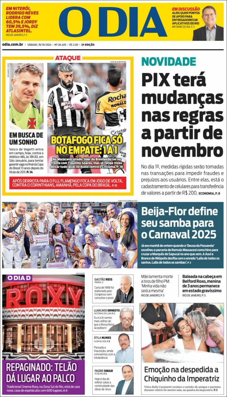 Portada de O Dia (Brasil)