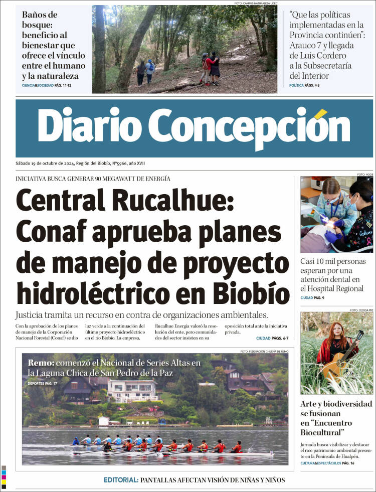 Portada de Diario de Concepción (Chile)