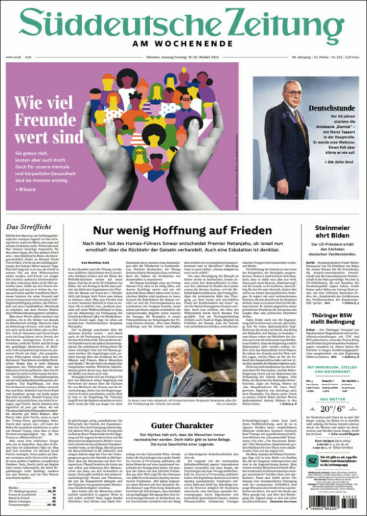 Portada de Sueddeutsche (Alemania)