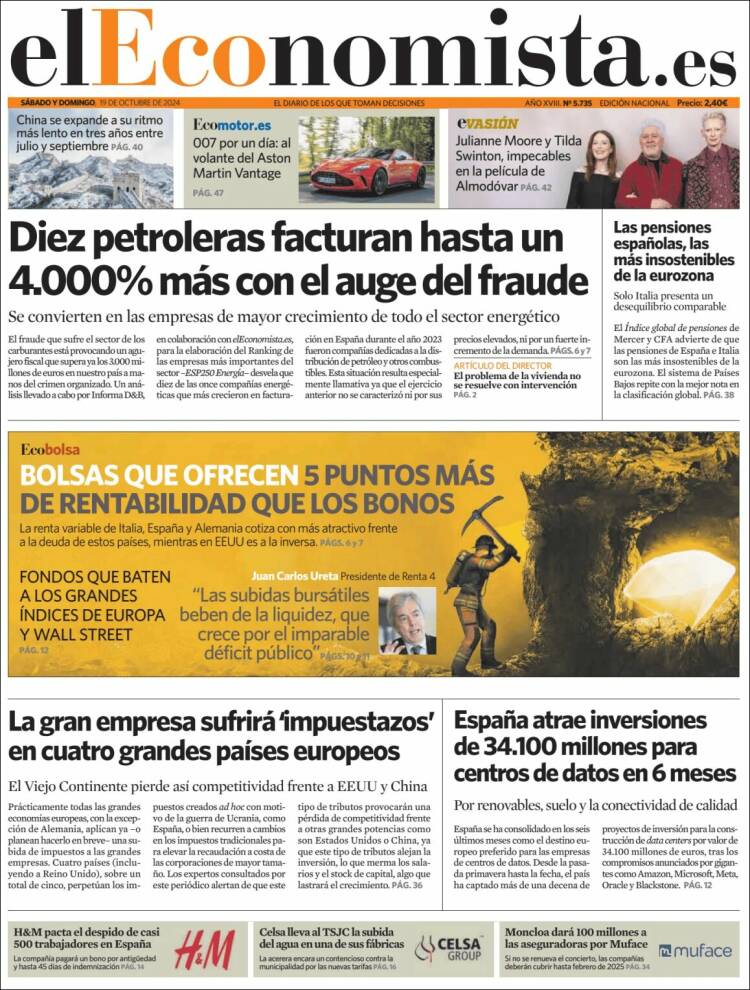 Portada de El Economista (Espa&ntilde;a)
