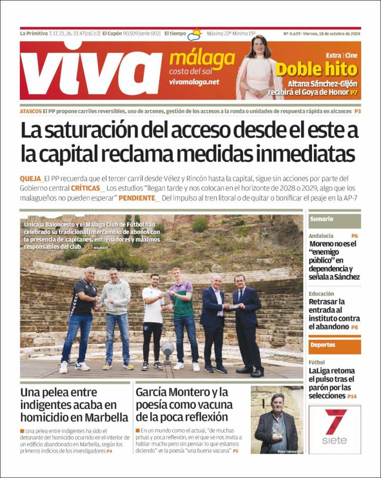 Portada de Viva Málaga (España)