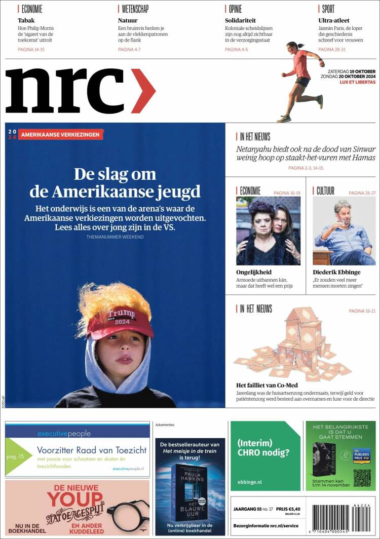 Portada de NRC Handelsblad (Pa&iacute;ses Bajos)