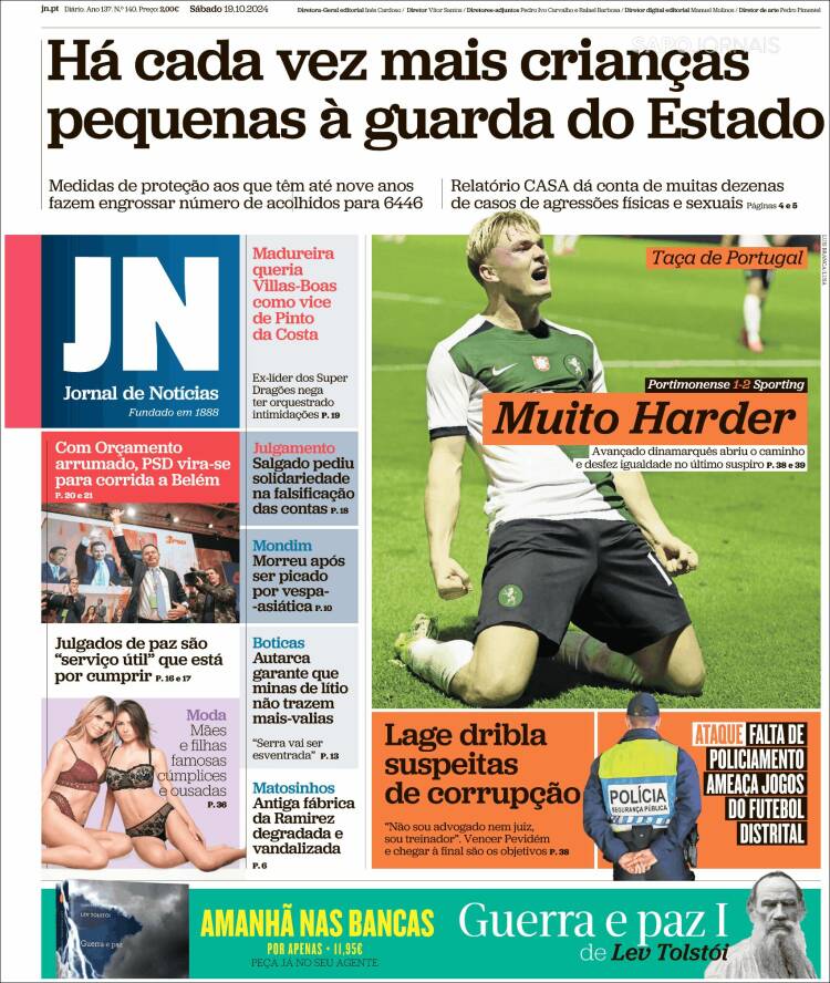 Portada de Jornal de Notícias (Portugal)