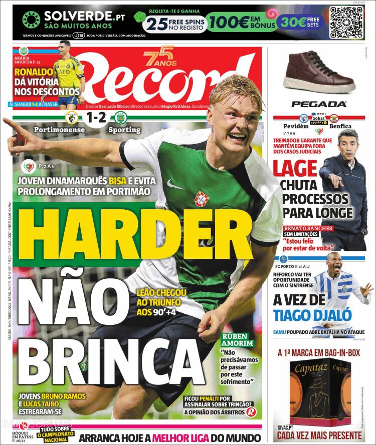 Portada de Record (Portugal)