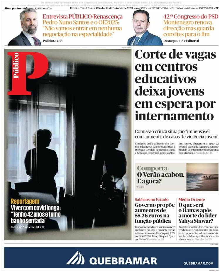 Portada de Público (Portugal)