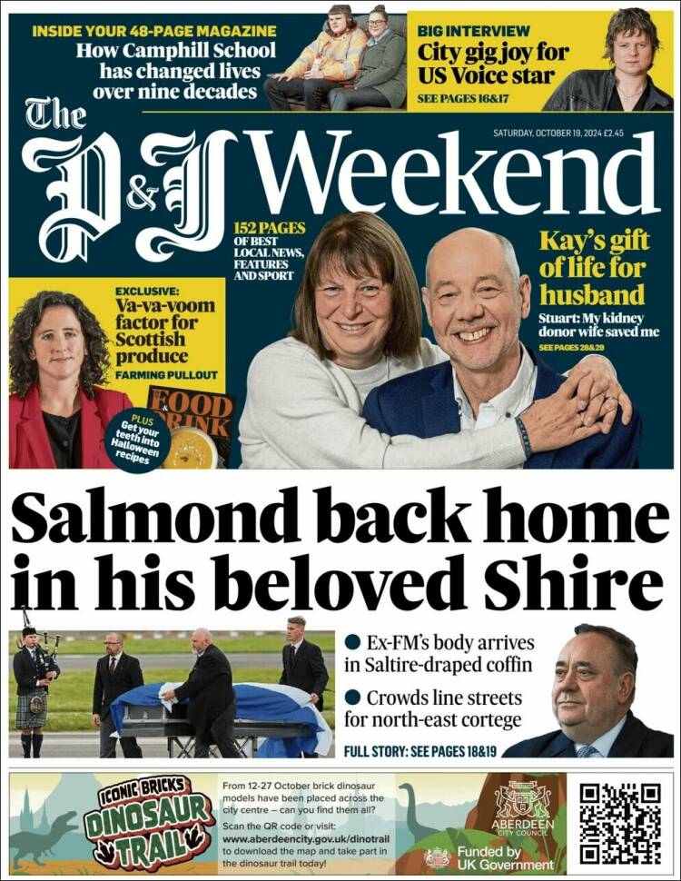 Portada de The Press and Journal (Reino Unido)