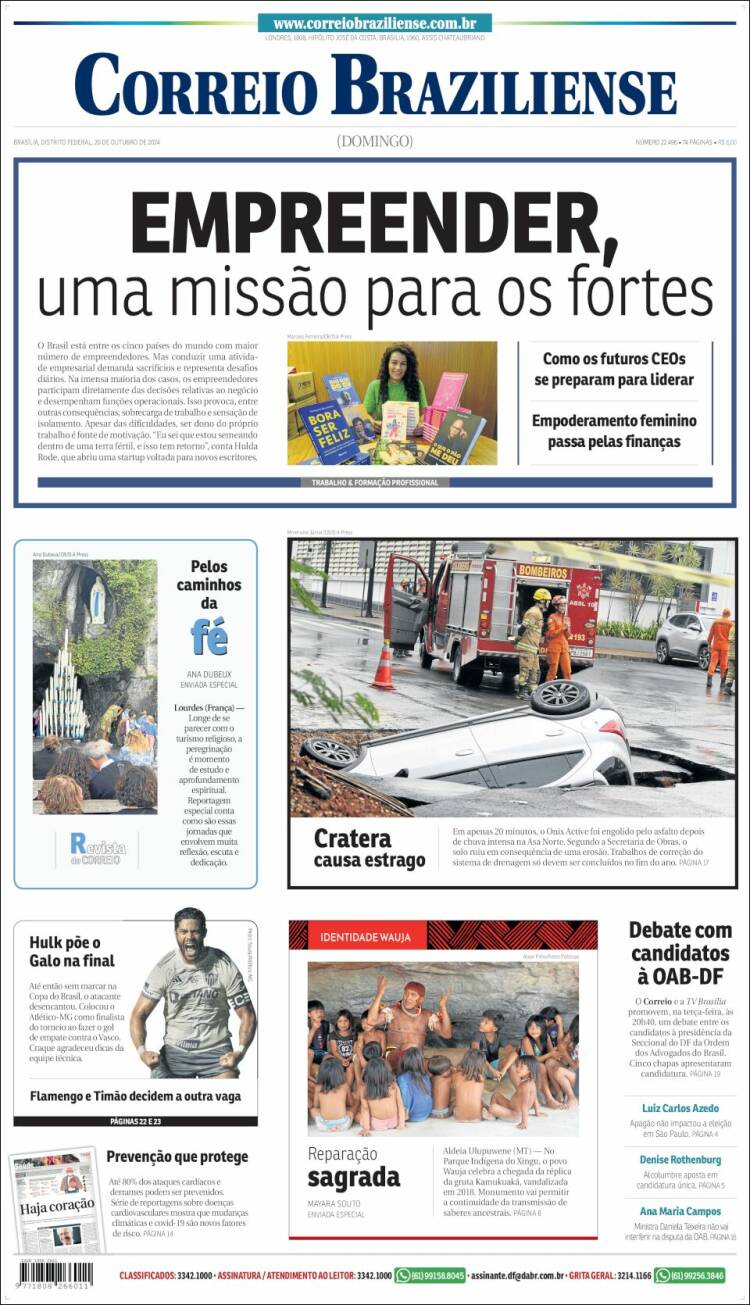 Portada de Correio Braziliense (Brasil)