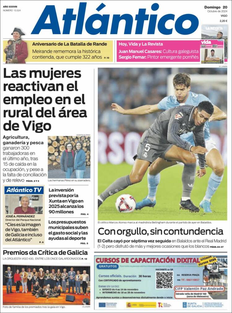 Portada de Atlántico Diario (España)