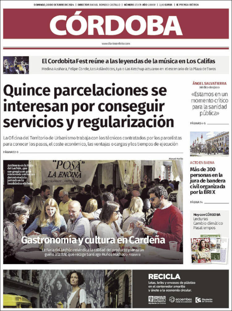 Portada de Diario de Córdoba (España)