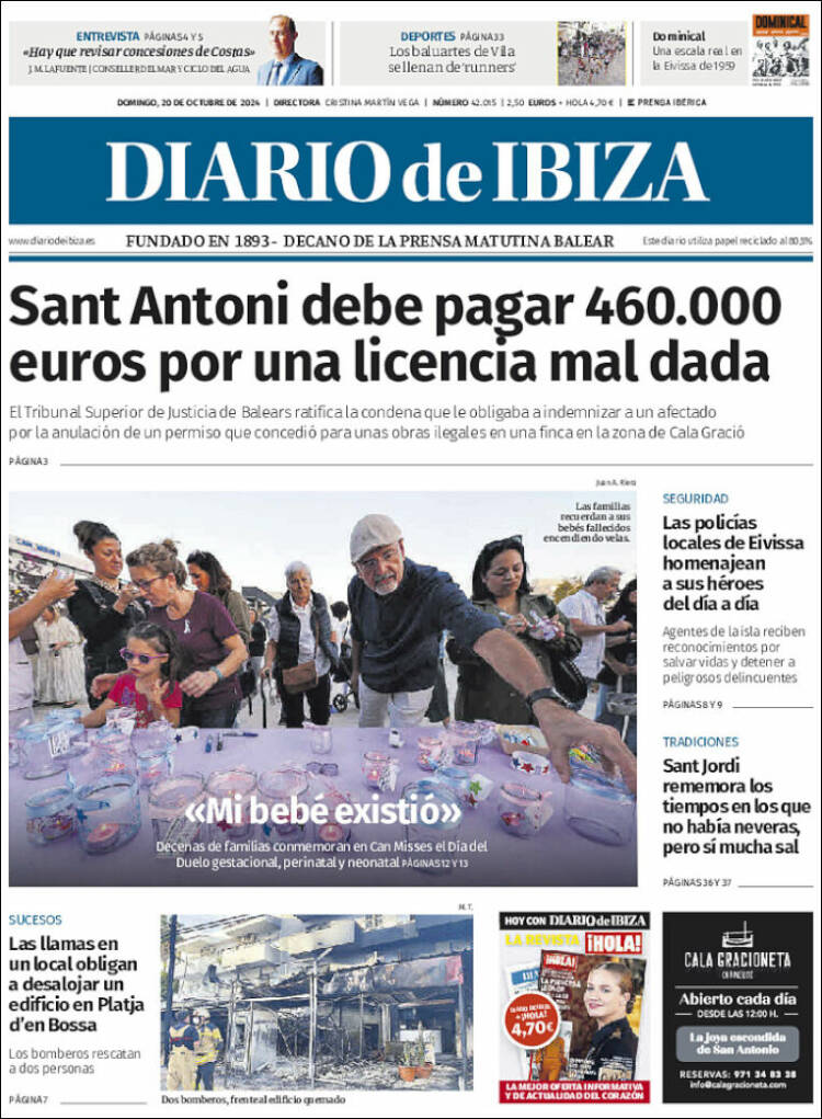 Portada de Diario de Ibiza (España)