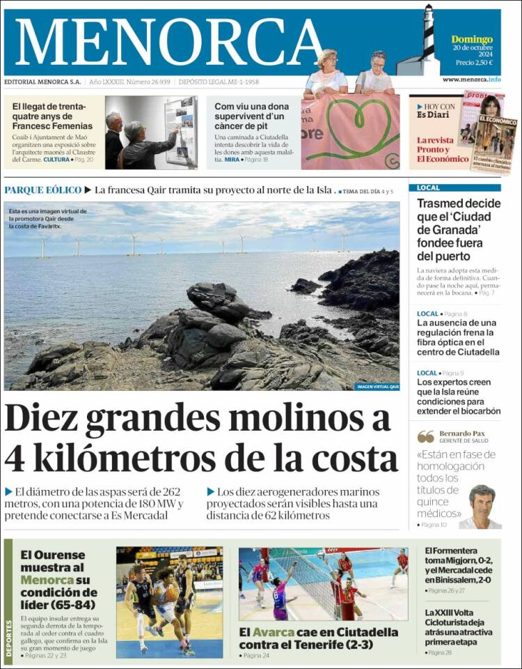 Portada de Menorca - Diario Insular (España)