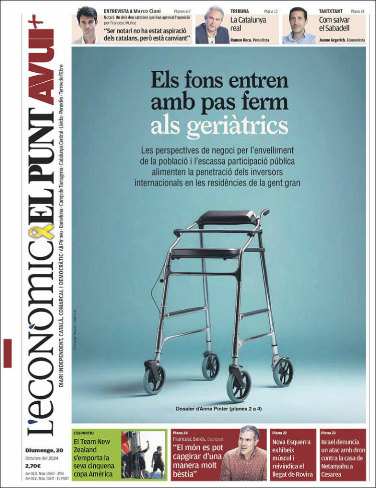 Portada de El Punt Avui (España)