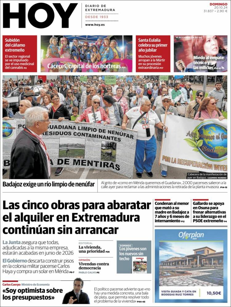 Portada de Hoy - Badajoz (España)