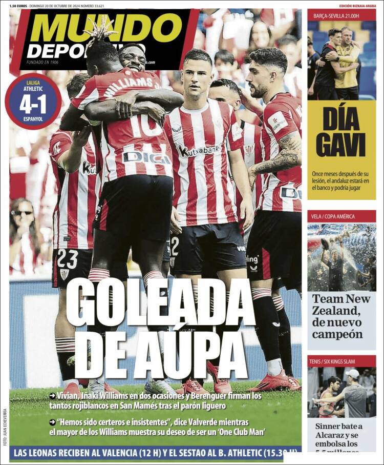 Portada de Mundo Deportivo Bizkaia (España)