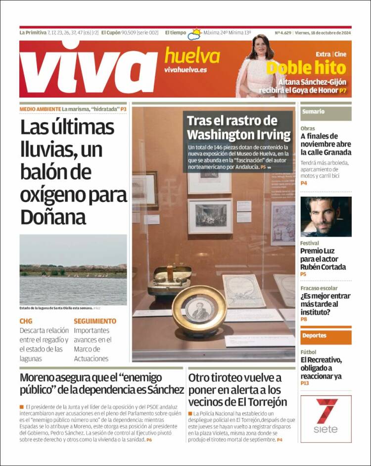 Portada de Viva Huelva (España)