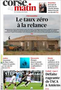 Portada de Corse-Matin (Francia)