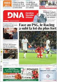 Portada de Les Dernières Nouvelles d'Alsace (Francia)