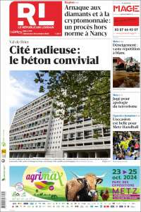 Portada de Le Republicain Lorrain (Francia)