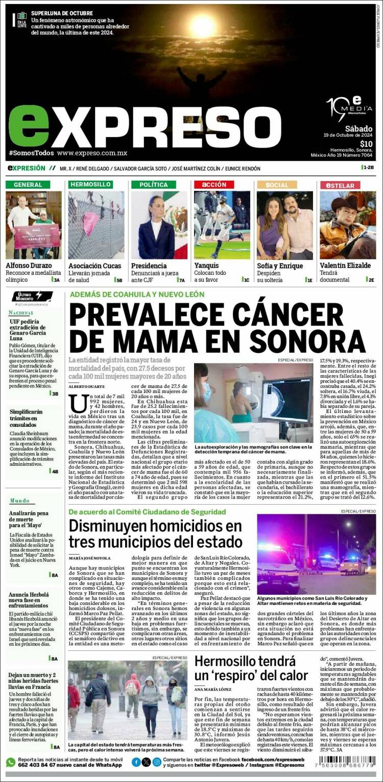 Portada de Expreso (México)