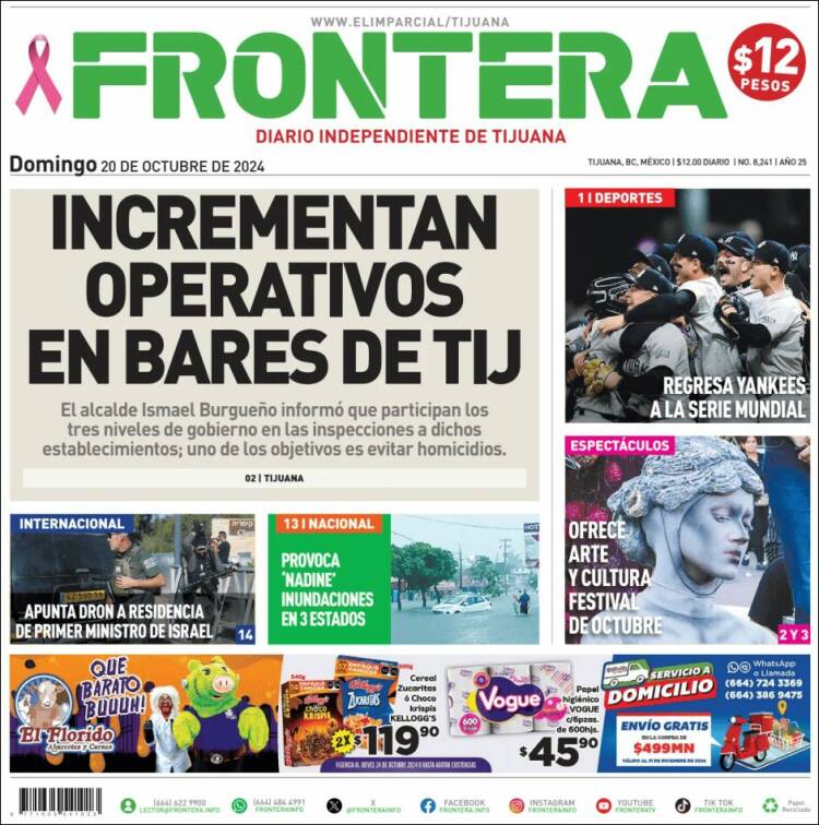 Portada de Frontera (México)
