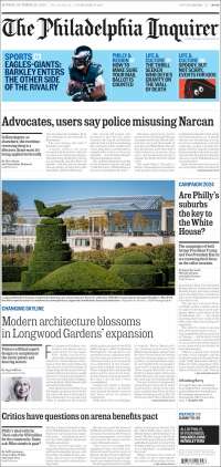 Portada de Philadelphia Inquirer (USA)