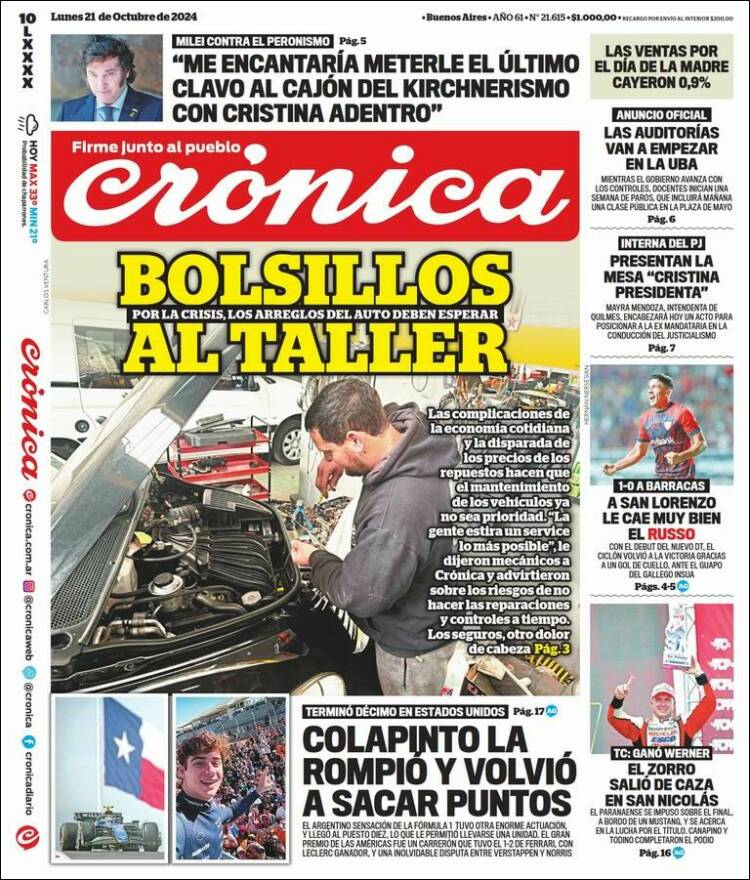 Portada de La Voz del Chaco (Argentina)