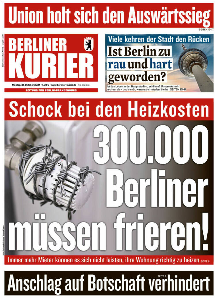 Portada de Berliner Kurier - Startseite BK (Alemania)