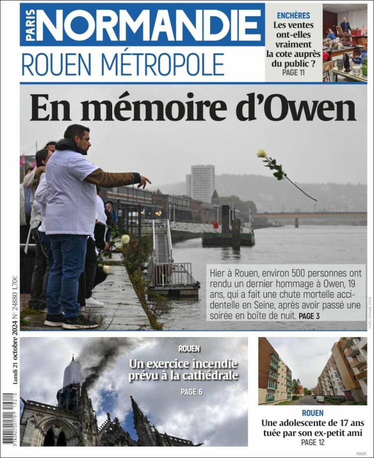 Portada de Paris Normandie (Francia)