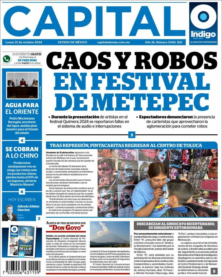 Portada de Capital México (M&eacute;xico)