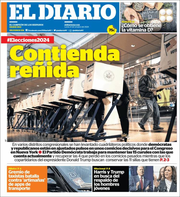 Portada de El Diario NY (USA)