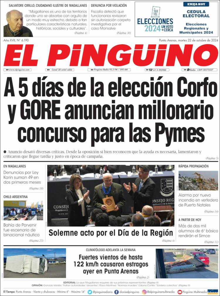 Portada de El Pingüino (Chile)