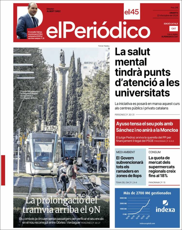 Portada de El Periódico de Catalunya (Espa&ntilde;a)