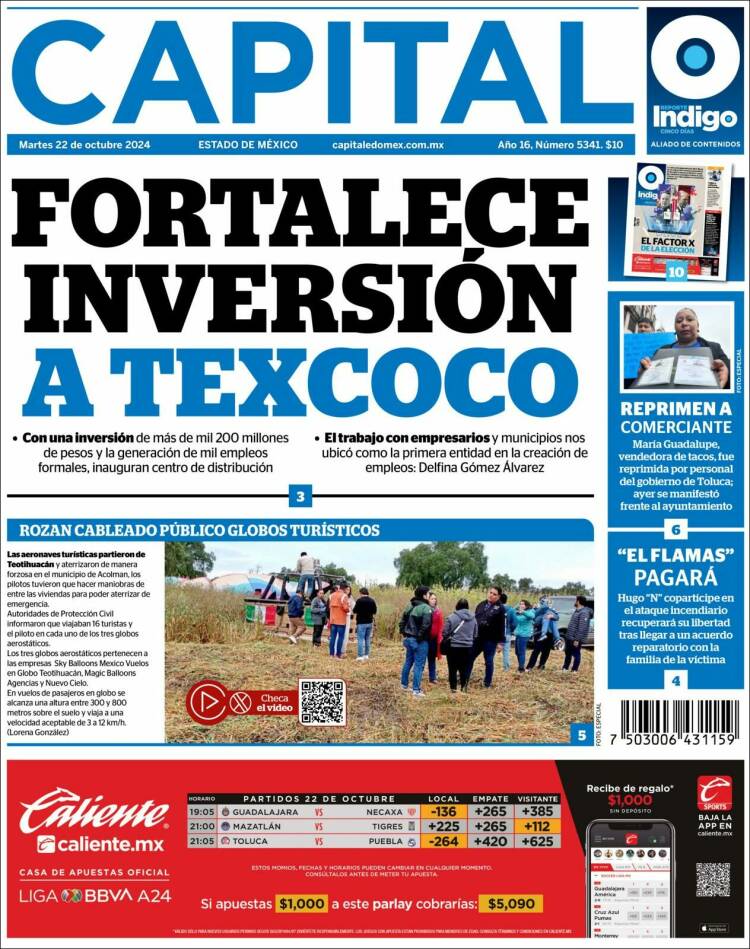 Portada de Capital México (México)