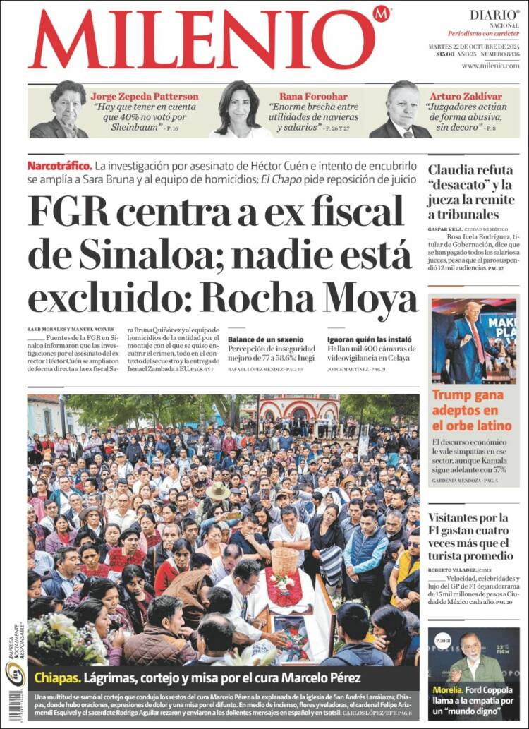 Portada de Milenio (México)