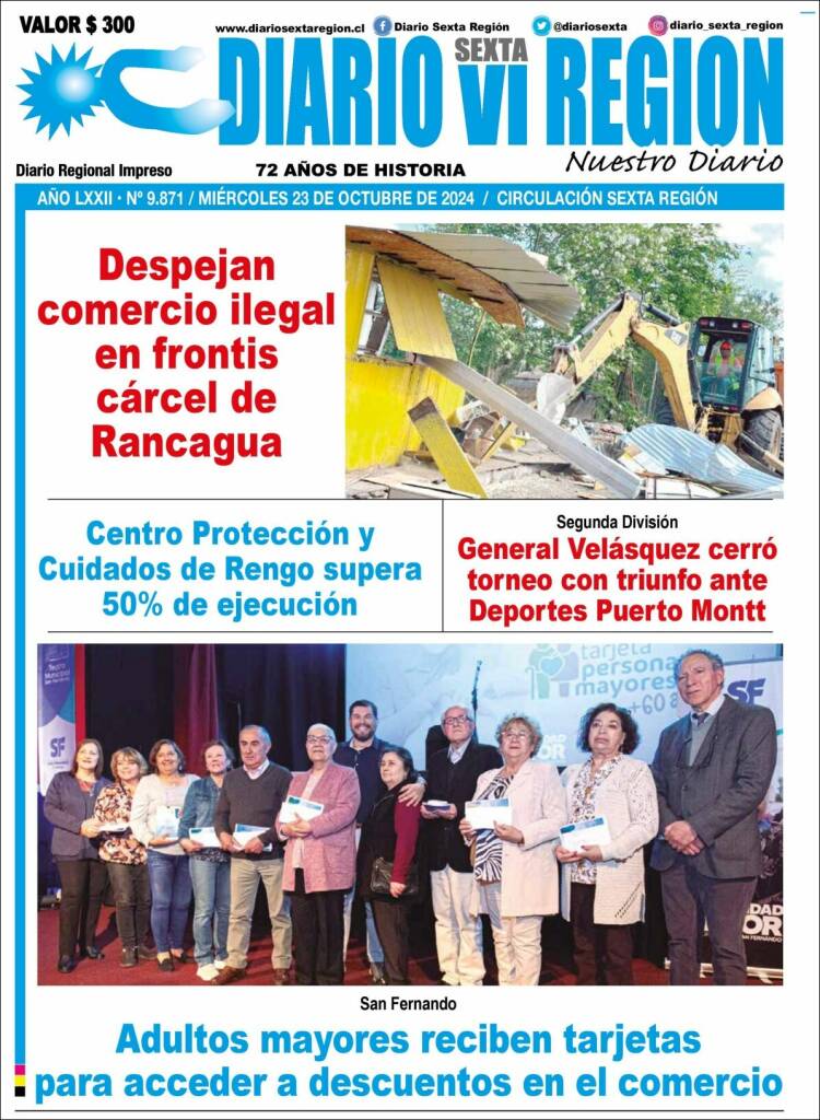 Portada de Diario VI Región (Chile)