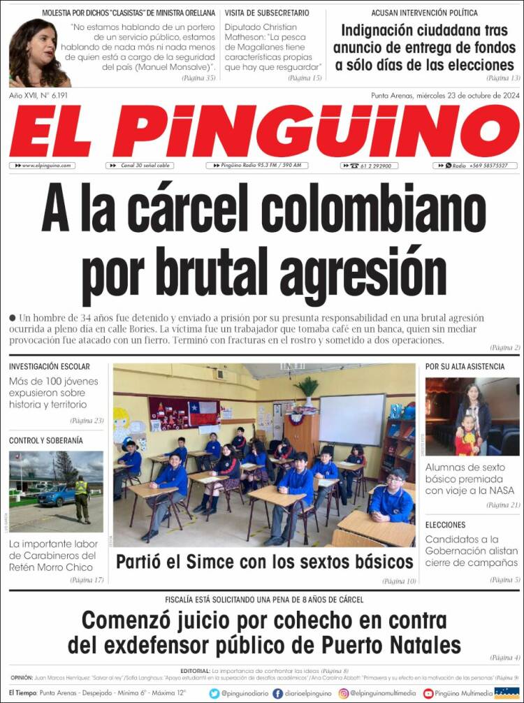 Portada de El Pingüino (Chile)