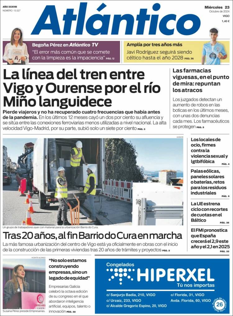 Portada de Atlántico Diario (España)