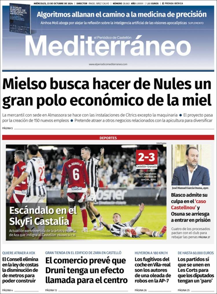Portada de El Periódico Mediterraneo (España)