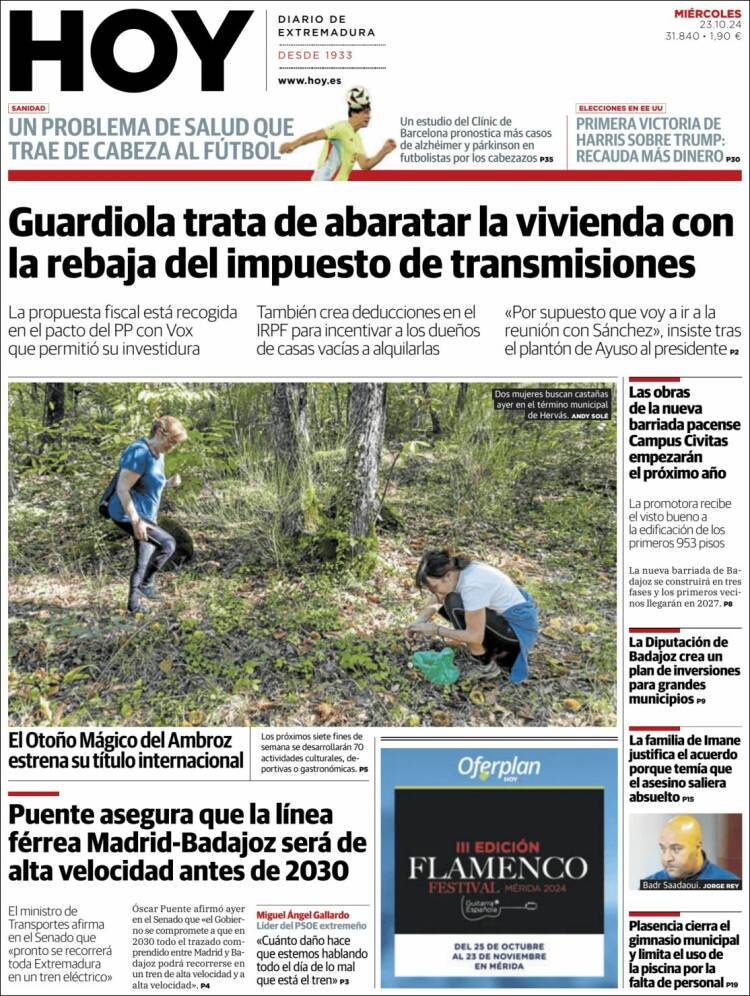 Portada de Hoy - Caceres (España)