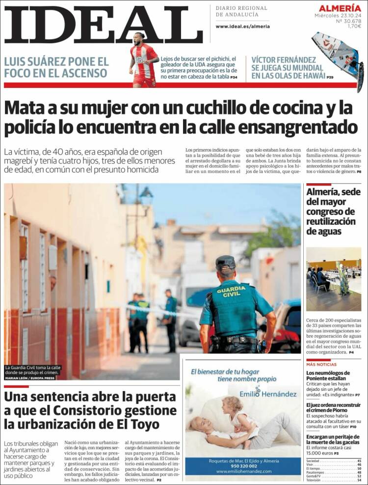 Portada de Ideal Almeria (España)
