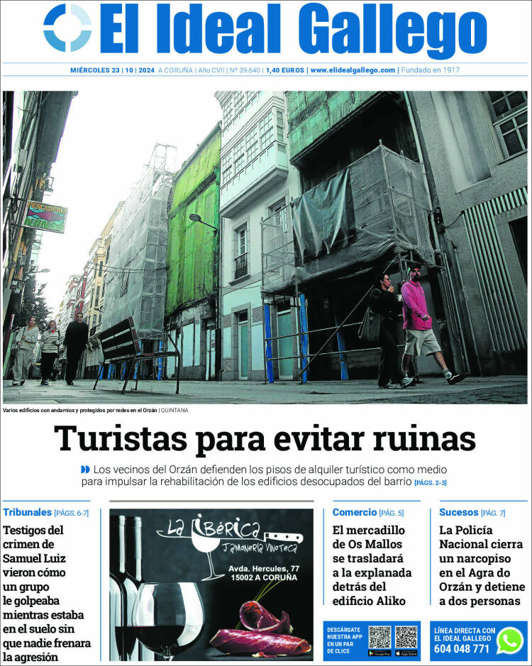 Portada de El Ideal Gallego (España)