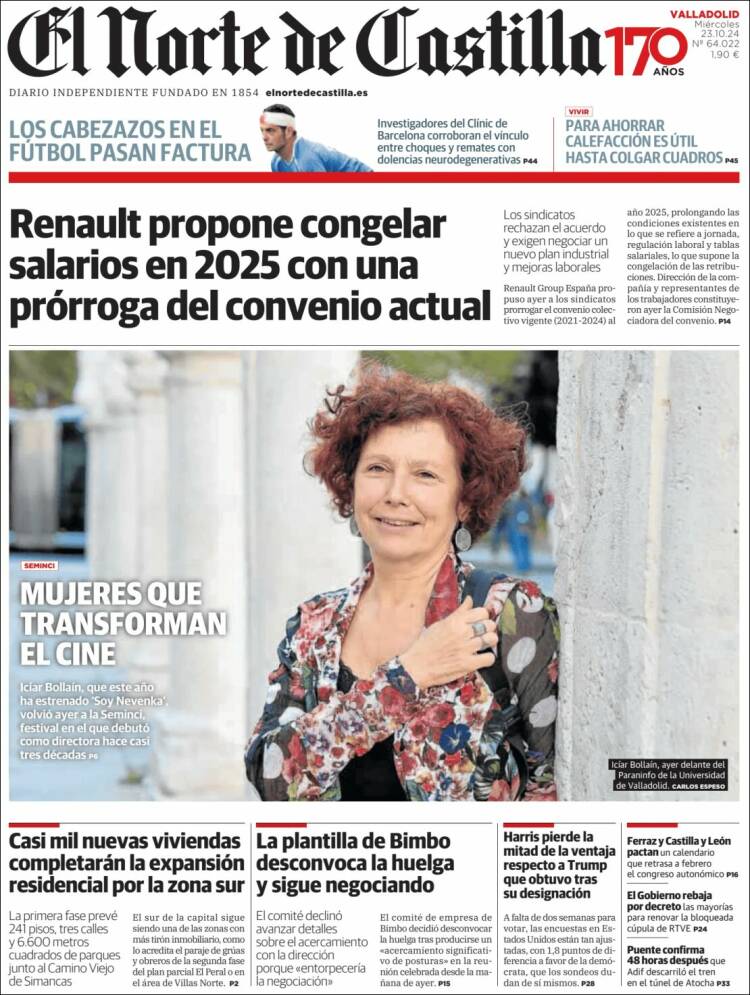 Portada de Norte de Castilla - Valladolid (España)