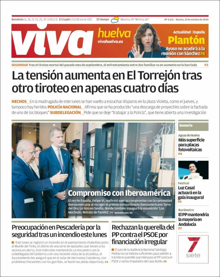 Portada de Viva Huelva (España)