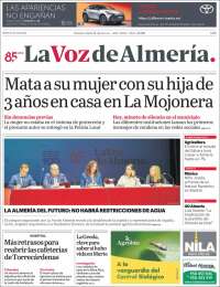 Portada de La Voz de Almería (España)